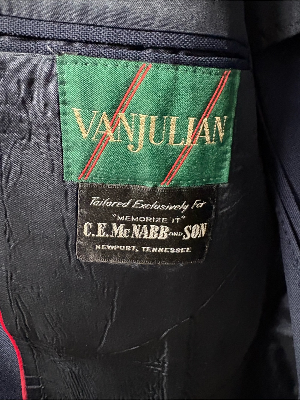 VanJulian Men's Dark Navy Tailored Jacket